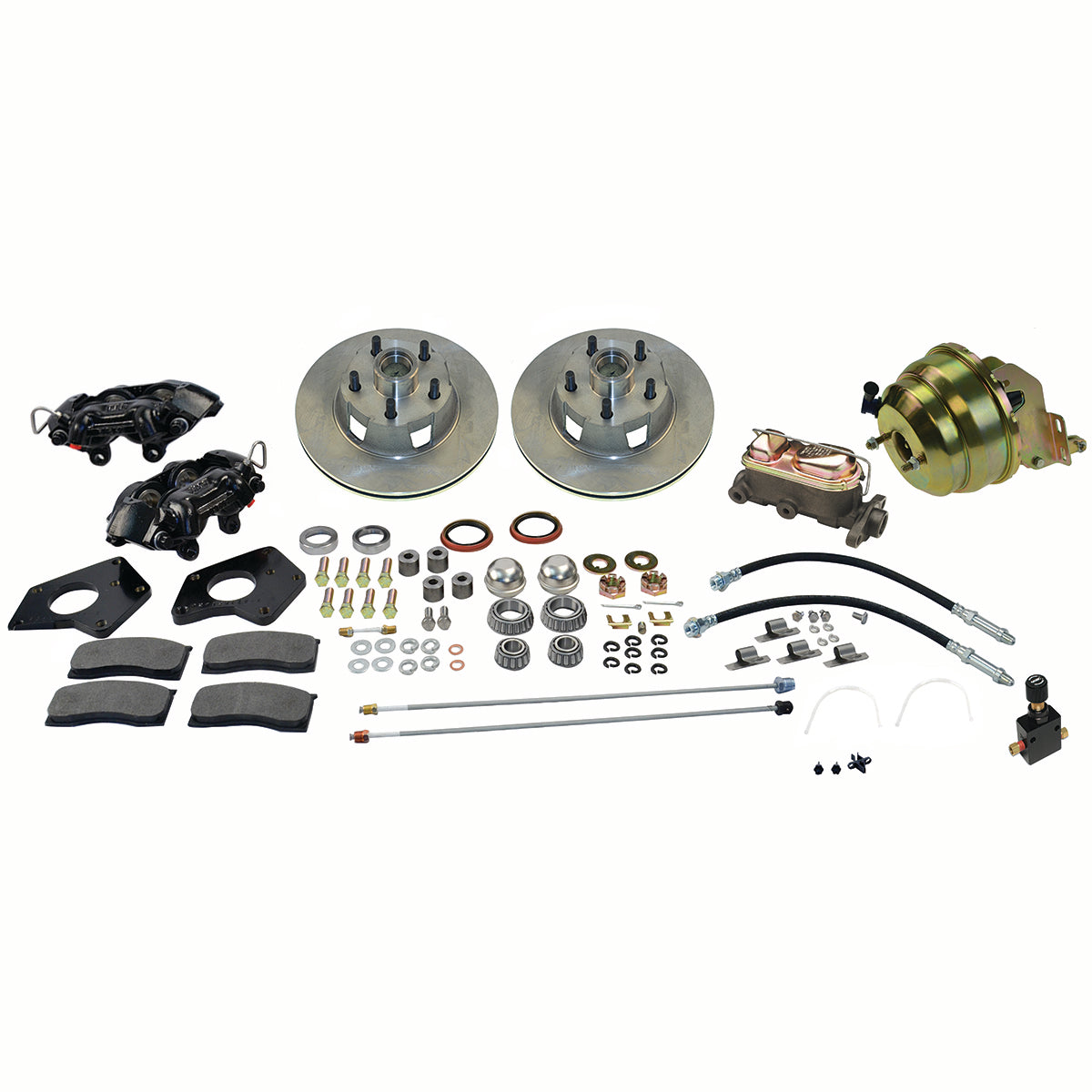 American Made Kelsey Hayes 4-Piston Front Drum to Disc Brake Conversion Kit. A156-1