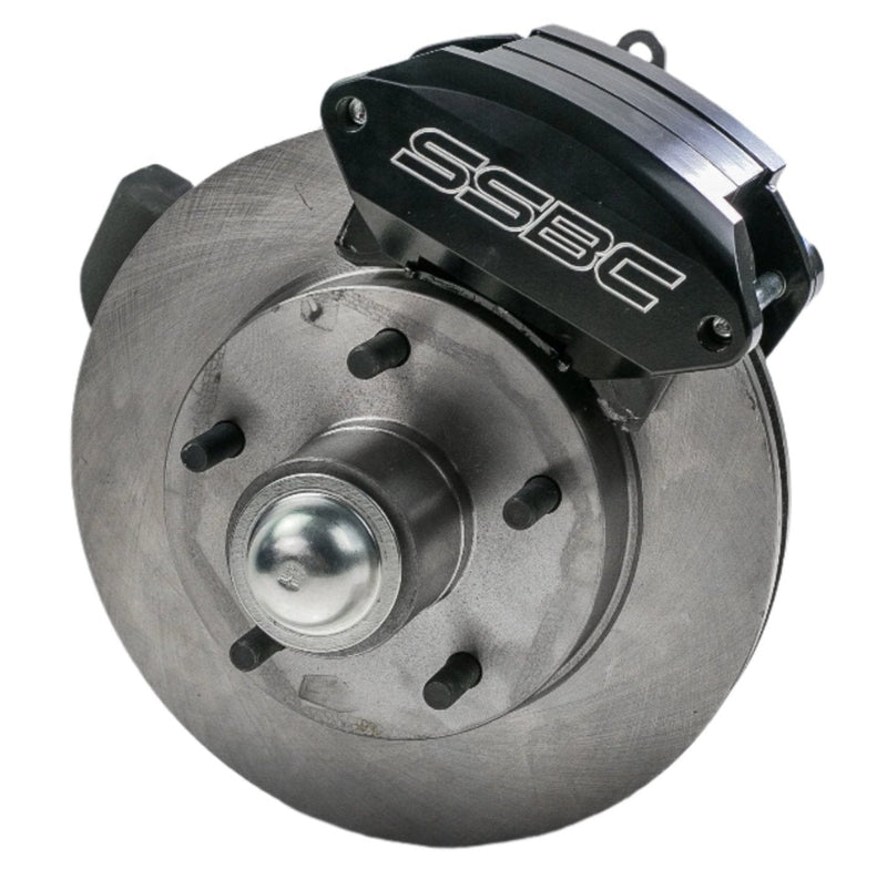 American Made Sport Twin 2-Piston Billet Aluminum Quick Change Front Caliper Upgrade Kit W/Performance Pads. Black A181BK