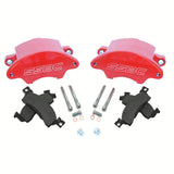 American Made Sport Twin Quick Change 2-Piston Billet Aluminum Front Caliper Upgrade Kit W/Performance Pads. Red Part#  A185-1R