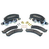 American Made Tri-Power 3-Piston Billet Aluminum "Quick Change" Front Caliper Upgrade Kit. Black A187-4BK