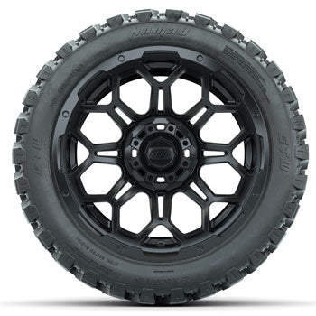 GTW Bravo Matte Black 14 in Wheels with 23x10-14 Nomad All-Terrain Tires - Set of 4