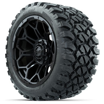 GTW Bravo Matte Black 14 in Wheels with 23x10-14 Nomad All-Terrain Tires - Set of 4