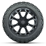 GTW Matte Black Raven 14 in Wheels with 22x10-14 Timberwolf All-Terrain Tires - Set of 4