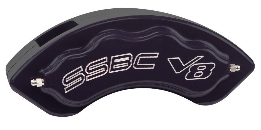 American Made V8-Barbarian 8-Piston Billet Aluminum Direct Fit Rear Disc Brake Kit W/DS Rotors. Black A193-10BK-DS
