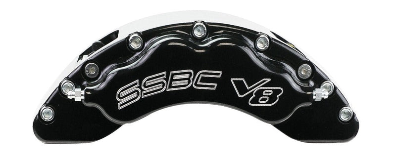 American Made V8-Barbarian 8-Piston Direct Fit Billet Aluminum Front Disc Brake Kit W/DS Rotors. Black A193-1BK-DS