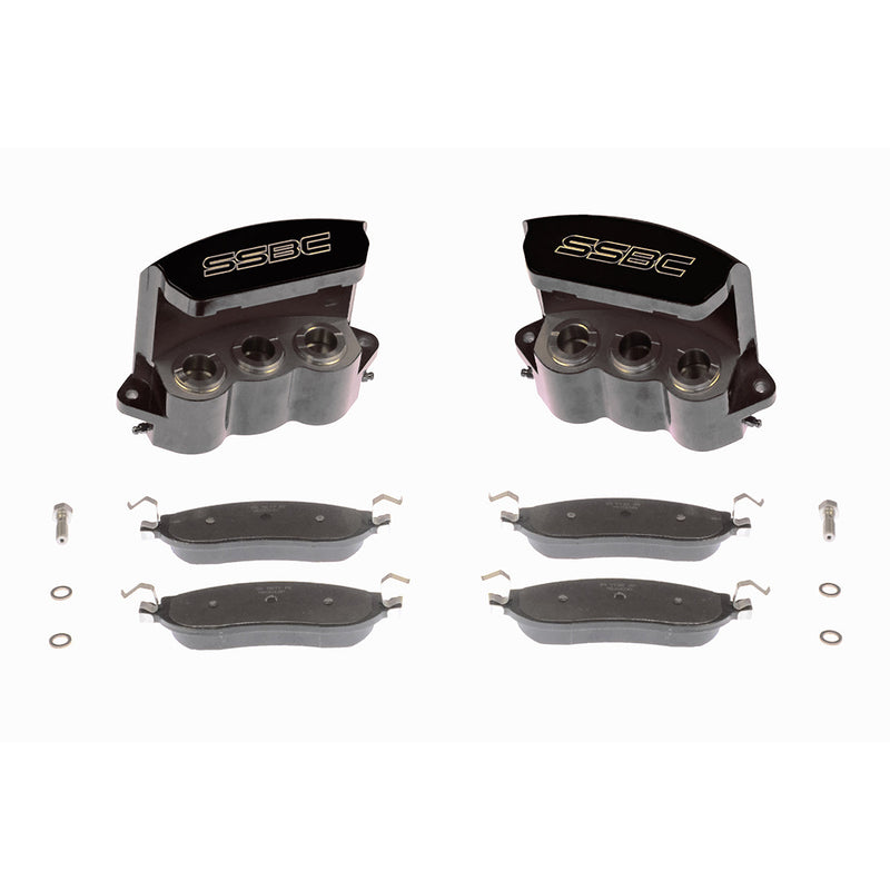 American Made Tri-Power 3 Piston Direct Fit Billet Aluminum Rear Caliper Upgrade Kit. Black A193-5BK