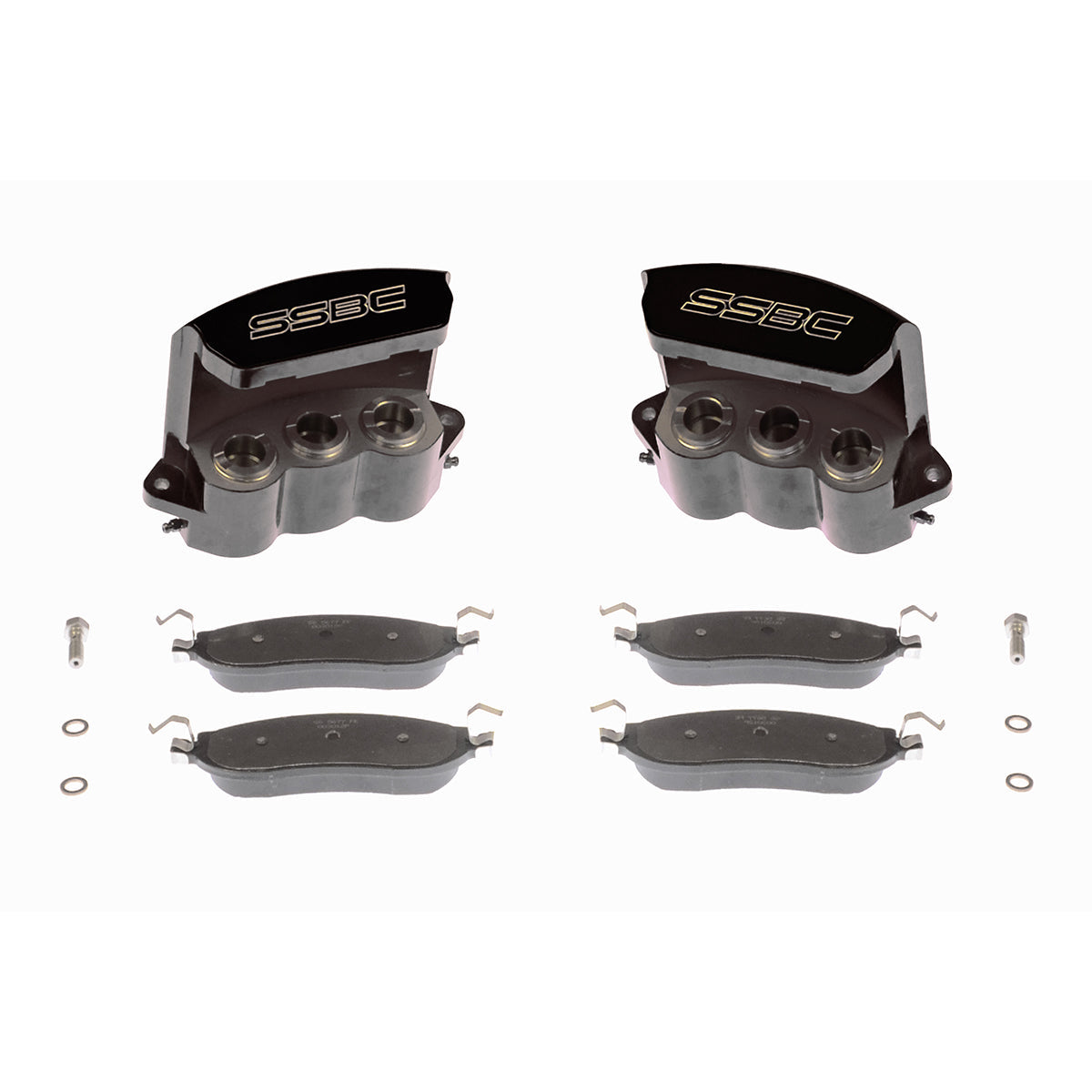 American Made Tri-Power 3 Piston Direct Fit Billet Aluminum Rear Caliper Upgrade Kit. Black A193-6BK