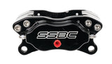 American Made Comp S 4-Piston Billet Aluminum Quick Change Front Caliper Upgrade Kit. Black A198-1BK