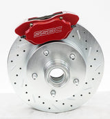 American Made Comp S 4-Piston Billet Aluminum Quick Change Front Caliper Upgrade Kit. Red A198-1R