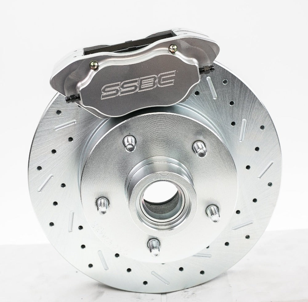 American Made Comp S 4-Piston Billet Aluminum Quick Change Front Caliper Upgrade Kit. Clear A198-1