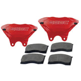 American Made Comp S 4-Piston Billet Aluminum Quick Change Front Caliper Upgrade Kit. Red A199-1R