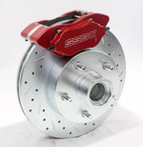 American Made Comp S 4-Piston Billet Aluminum Quick Change Front Caliper Upgrade Kit. Red A199-1R