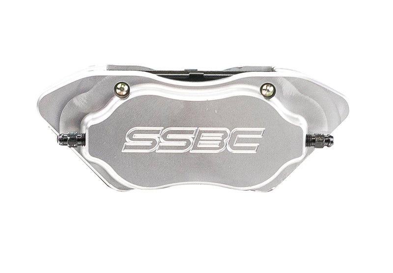 American Made Comp S 4-Piston Billet Aluminum Quick Change Front Caliper Upgrade Kit W/Pads. Clear A200-1