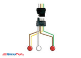 4 Way Trailer Harness w/ 40' Lead, DUAL GROUND -Optronics
