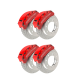 American Made 4 Wheel B8-Barbarian 8 Piston Direct Fit Billet Aluminum Big Brake Bundle. Red A403-2021R-BBB