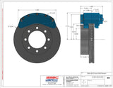 American Made B8-Barbarian 8 Piston Billet Aluminum  Direct Fit Front Caliper Upgrade Kit. Black