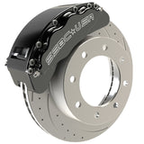 American Made B8-Barbarian 8 Piston Billet Aluminum Direct Fit Rear Caliper Disc Brake Kit W/DS Rotors. Black