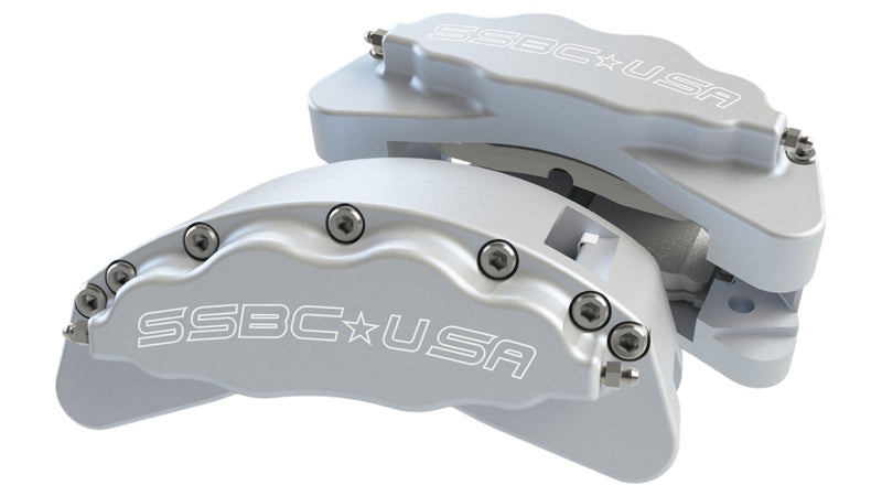 American Made B8-Barbarian 8 Piston Billet Aluminum Direct Fit Rear Caliper Upgrade Kit. Clear