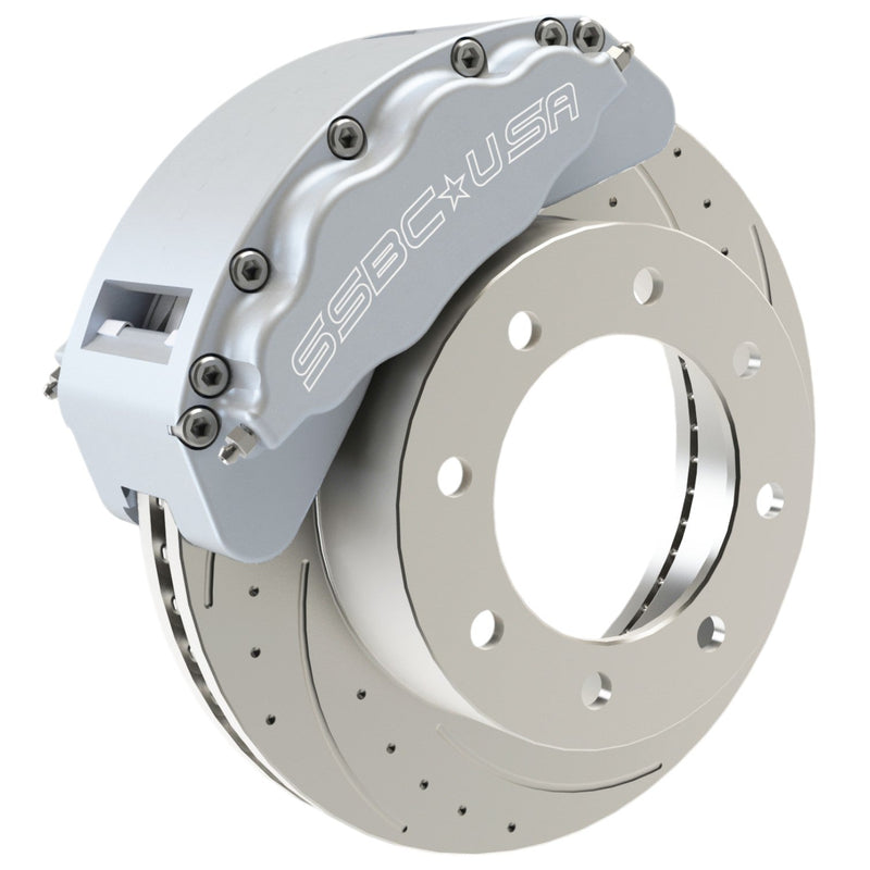 American Made B8-Barbarian 8 Piston Billet Aluminum Direct Fit Rear Caliper Upgrade Kit. Clear