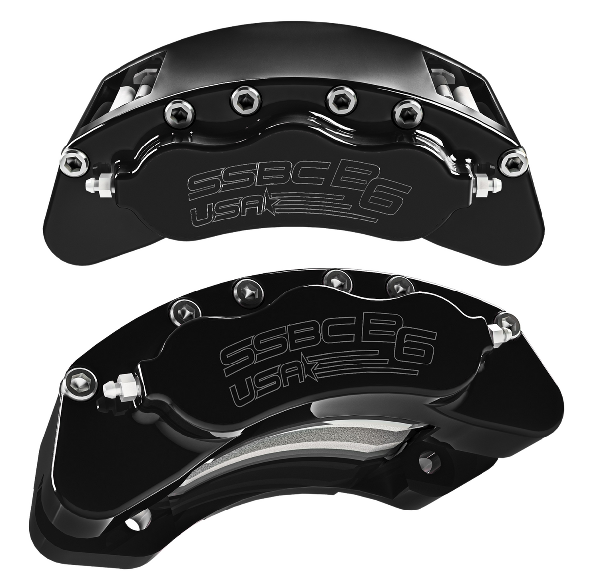 American Made B6-Brawler Direct Fit Billet Aluminum Rear Caliper Upgrade Kit. Black A414-21BLK