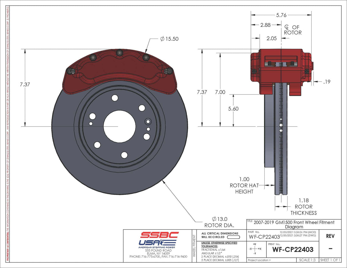 American Made B8-Brawler 8 Piston Direct Fit Front Caliper Upgrade Kit. Black A414-30BLK
