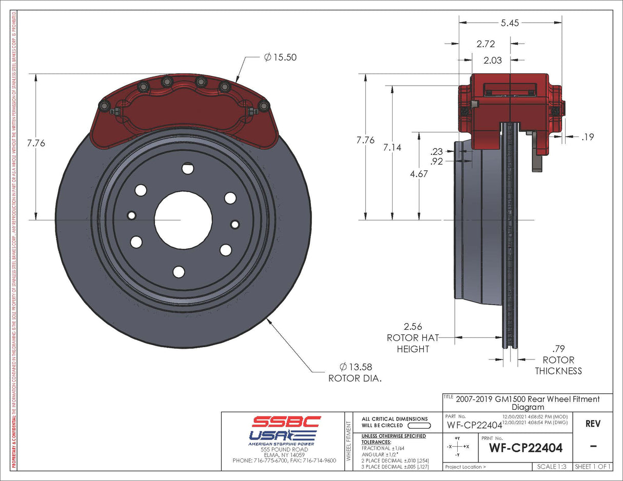 American Made 4 Wheel B8-Brawler 8 Piston Direct Fit Billet Aluminum Big Brake Bundle. Red A414-3031R-BBB