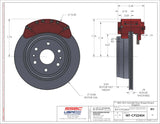 American Made B6-Brawler Direct Fit Billet Aluminum Rear Caliper Upgrade Kit. Black A414-31BLK