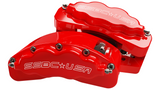 American Made B8-Brawler LT Direct Fit 8-Piston Billet Aluminum Front Caliper Disc Brake Kit w/DS Rotors. Red A415-10R-DS