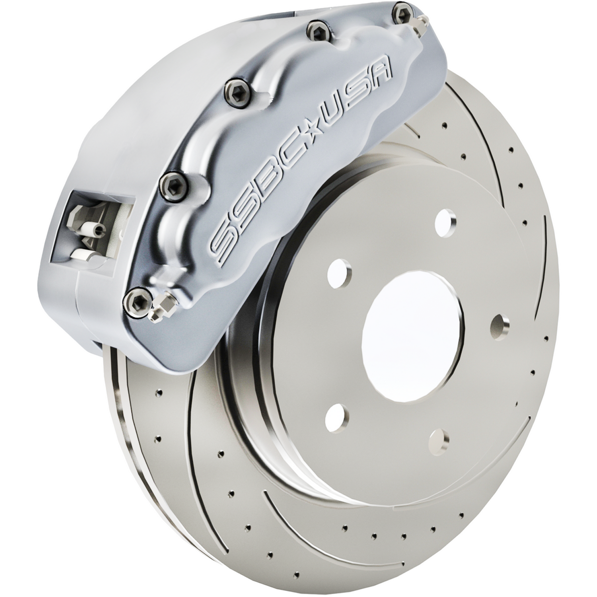 American Made B8-Brawler LT Direct Fit 8-Piston Billet Aluminum Front Caliper Upgrade Kit. Clear A415-10
