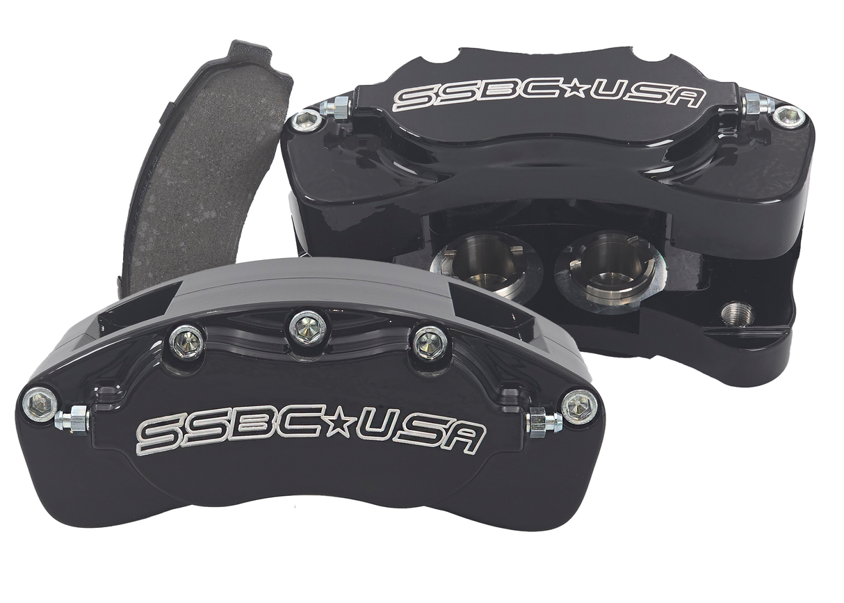 American Made B4-Brawler LT Direct Fit 4-Piston Billet Aluminum Rear Disc Brake Kit w/DS Rotors. Black A415-11BLK-DS