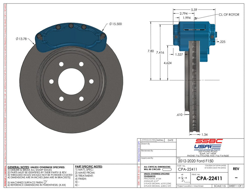 American Made 4 Wheel Brawler LT Direct Fit Billet Aluminum Big Brake Bundle. Black A415-3031BLK-BBB