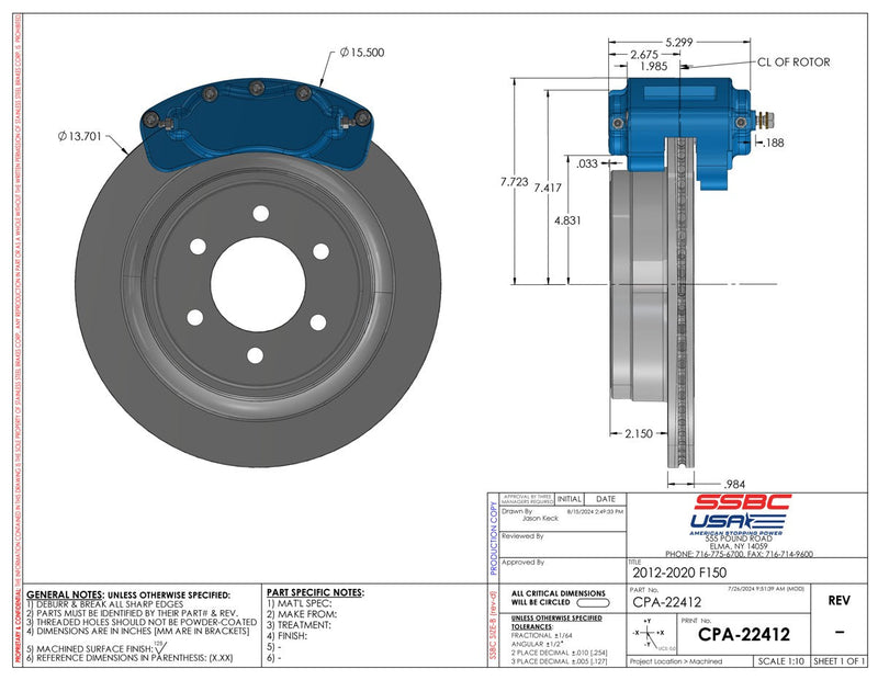American Made 4 Wheel Brawler LT Direct Fit Billet Aluminum Big Brake Bundle. Black A415-3031BLK-BBB