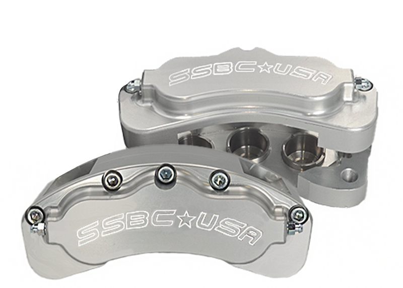 American Made B6-Brawler LT Direct Fit 6-Piston  Billet Aluminum Front Caliper Upgrade Kit. Clear A415-20