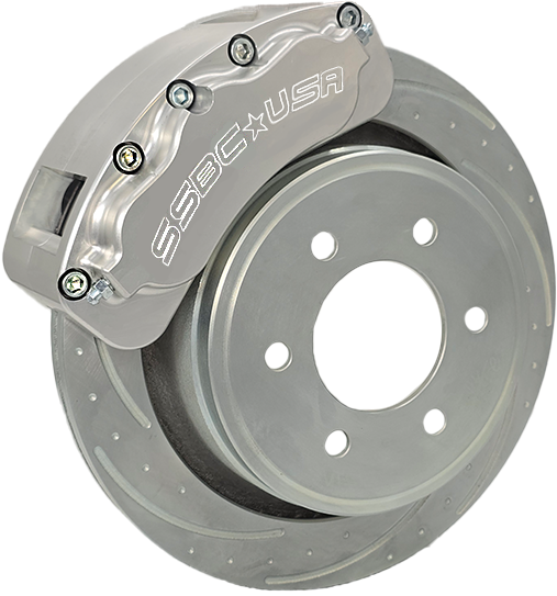 American Made B6-Brawler LT Direct Fit 6-Piston  Billet Aluminum Front Caliper Upgrade Kit. Clear A415-20