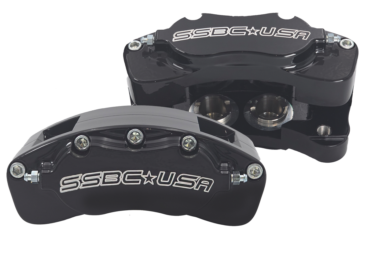American Made B4-Brawler LT Direct Fit 4-Piston Billet Aluminum Rear Caliper Upgrade Kit. Black A415-21BLK