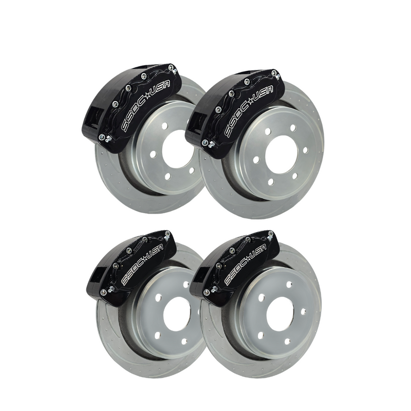 American Made 4 Wheel Brawler LT Direct Fit Billet Aluminum Big Brake Bundle. Black A415-3031BLK-BBB