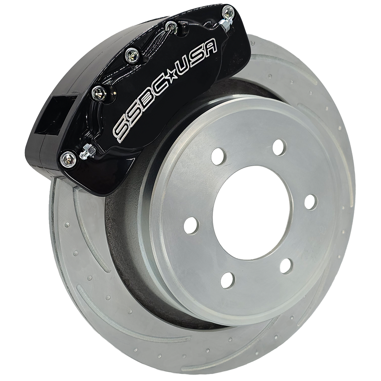 American Made B4-Brawler LT Direct Fit 4-Piston Billet Aluminum Rear Caliper Upgrade Kit. Black A415-31BLK