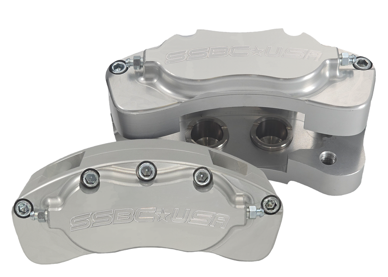 American Made B4-Brawler LT Direct Fit 4-Piston Billet Aluminum Rear Caliper Upgrade Kit. Clear A415-31
