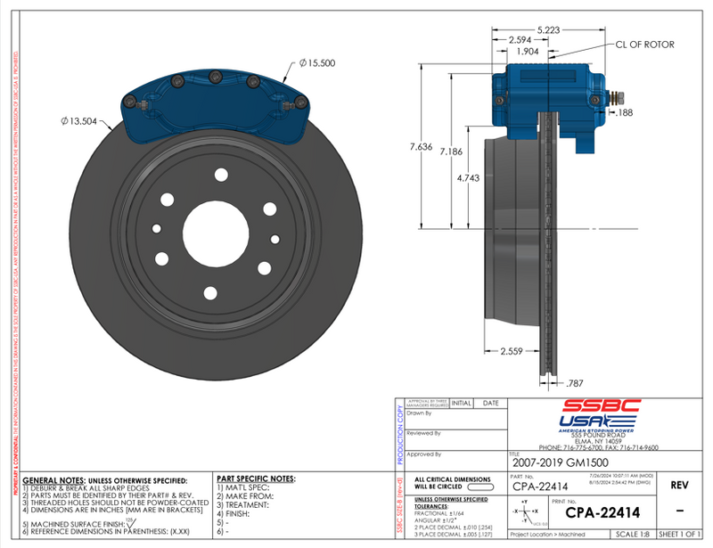 American Made B4-Brawler LT Direct Fit 4-Piston Billet Aluminum Rear Caliper Upgrade Kit. Clear A415-31