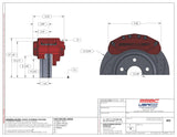 American Made M6-Moab 6-Piston Billet Aluminum Front Caliper Upgrade Kit. Clear A434-10