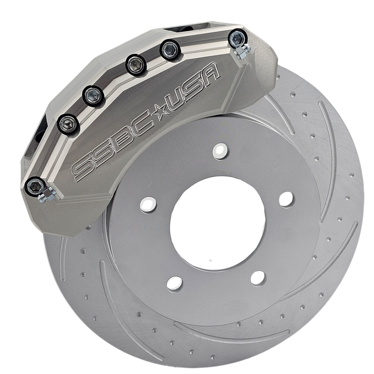 American Made M6-Moab 6-Piston Billet Aluminum Front Caliper Upgrade Kit. Clear A434-10
