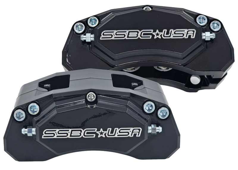 American Made M4-Moab 4-Piston Billet Aluminum Rear Caliper Upgrade Kit. Black A434-11BLK