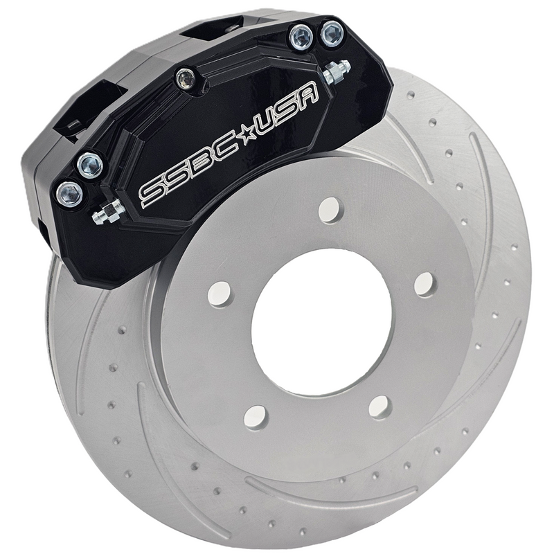 American Made M4-Moab 4-Piston Billet Aluminum Rear Caliper Upgrade Kit. Black A434-11BLK