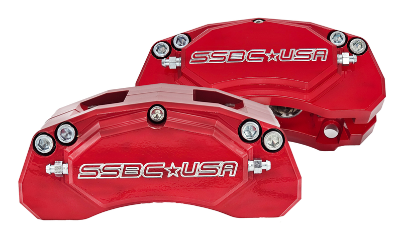 American Made M4-Moab 4-Piston Billet Aluminum Rear Disc Brake Kit W/DS Rotors. Red A434-11R-DS