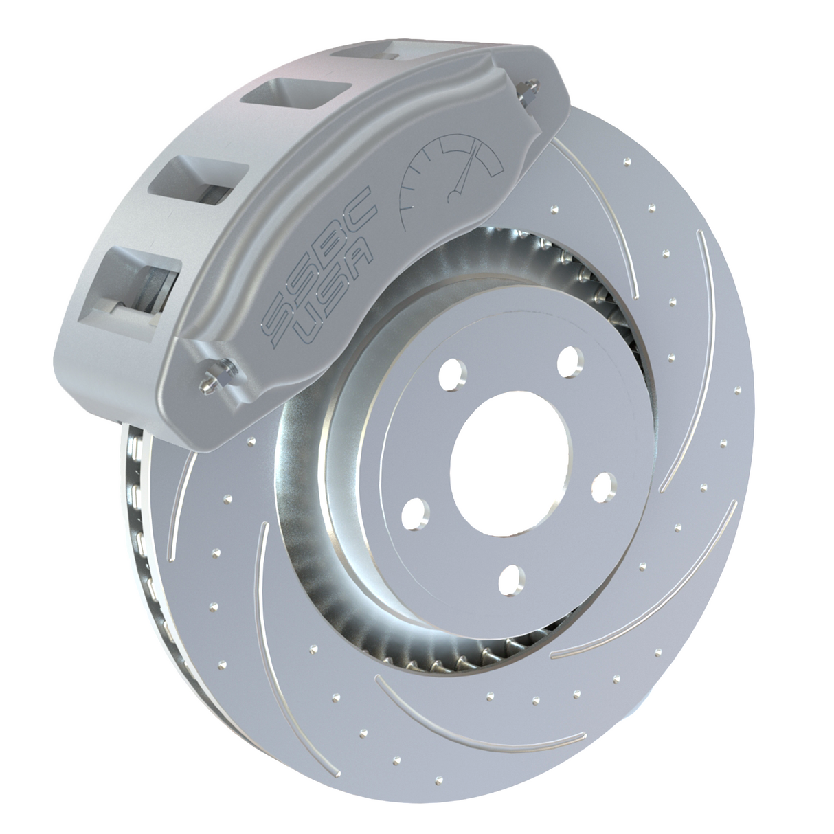 American Made R6-Redline 6 Piston Billet Aluminum Direct Fit Front Disc Brake Kit W/DS Rotors. Clear A551-20-DS