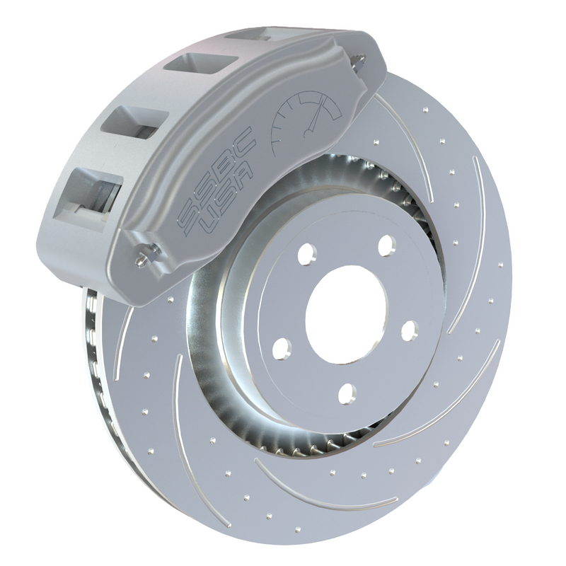 American Made R6-Redline 6 Piston Billet Aluminum Direct Fit Front Caliper Upgrade Kit. Clear A551-20