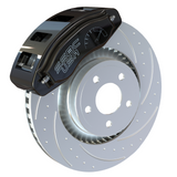 American Made R6-Redline 6 Piston Billet Aluminum Direct Fit Front Disc Brake Kit W/DS Rotors. Black A550-20BLK-DS