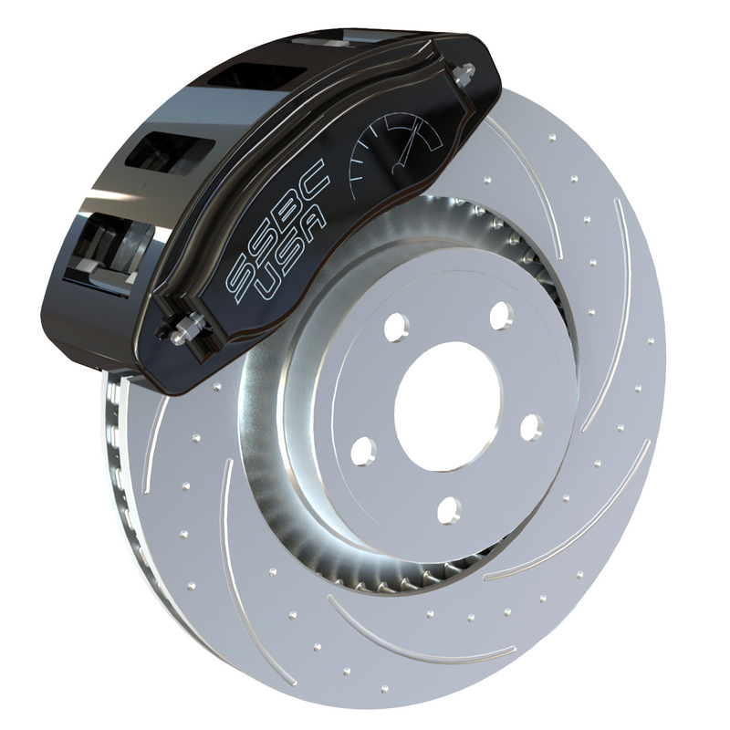 American Made R6-Redline 6 Piston Billet Aluminum Direct Fit Front Caliper Upgrade Kit. Black A550-20BLK