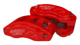 American Made R6-Redline 6 Piston Billet Aluminum Direct Fit Front Caliper Upgrade Kit. Red A551-20R