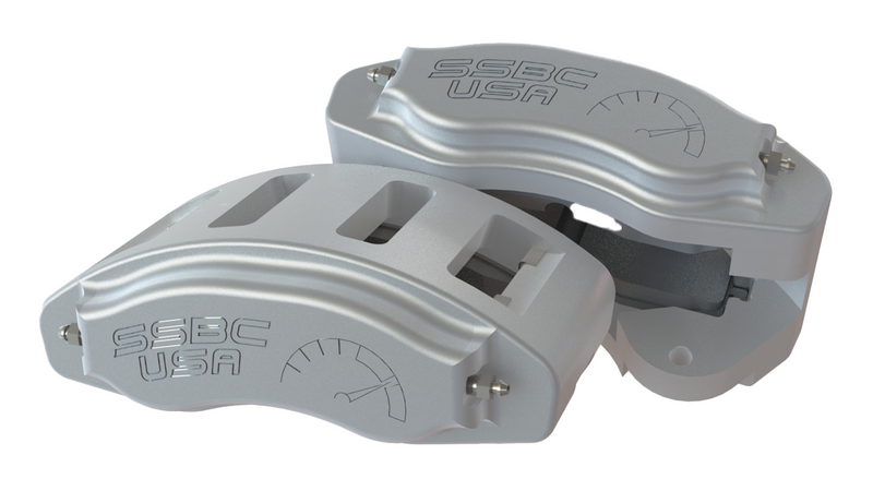 American Made R6-Redline 6 Piston Billet Aluminum Direct Fit Front Caliper Upgrade Kit. Clear A551-20
